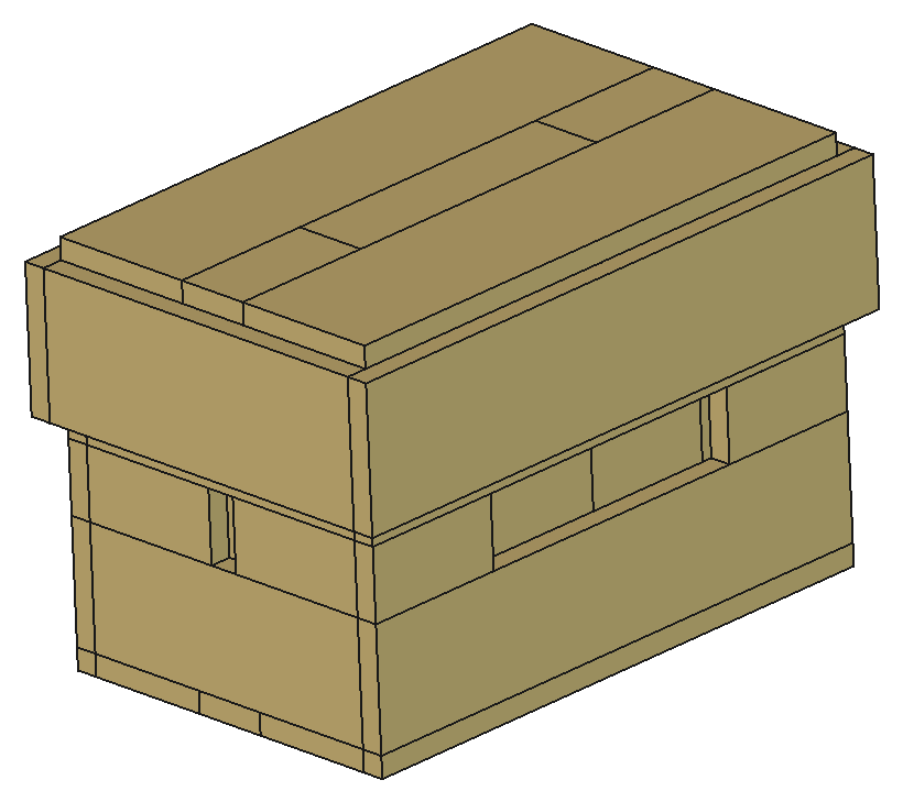 Matchbox Micro Crate — axonometric render