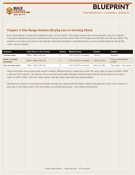 Size range analysis page