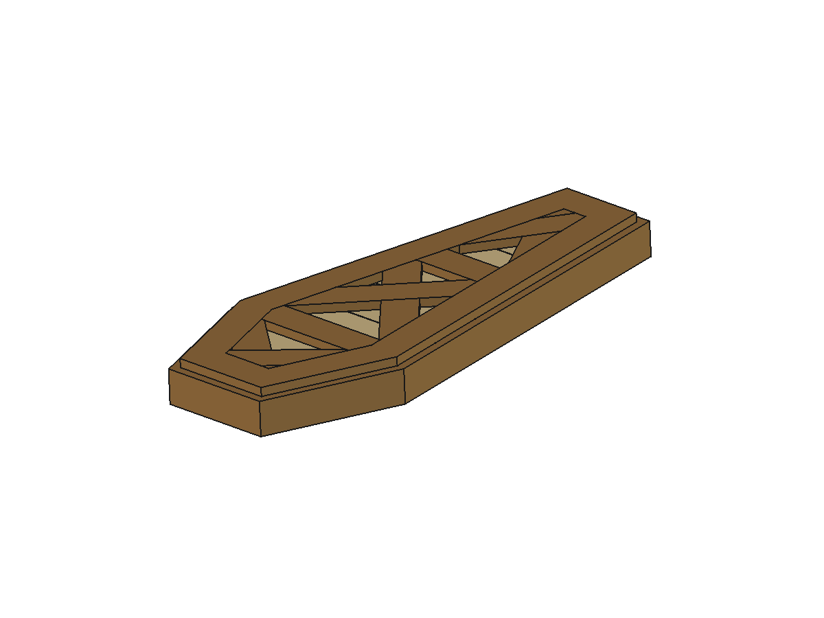 Child coffin lid axonometric detail