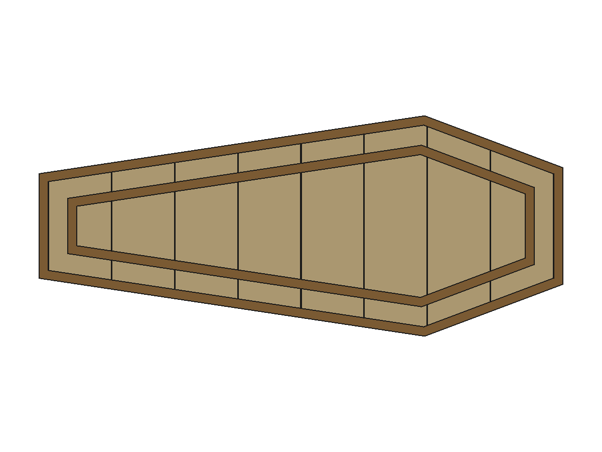 Child coffin lid top detail